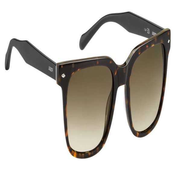 FOSSIL RECTANGLE Women Black Acetate Frame